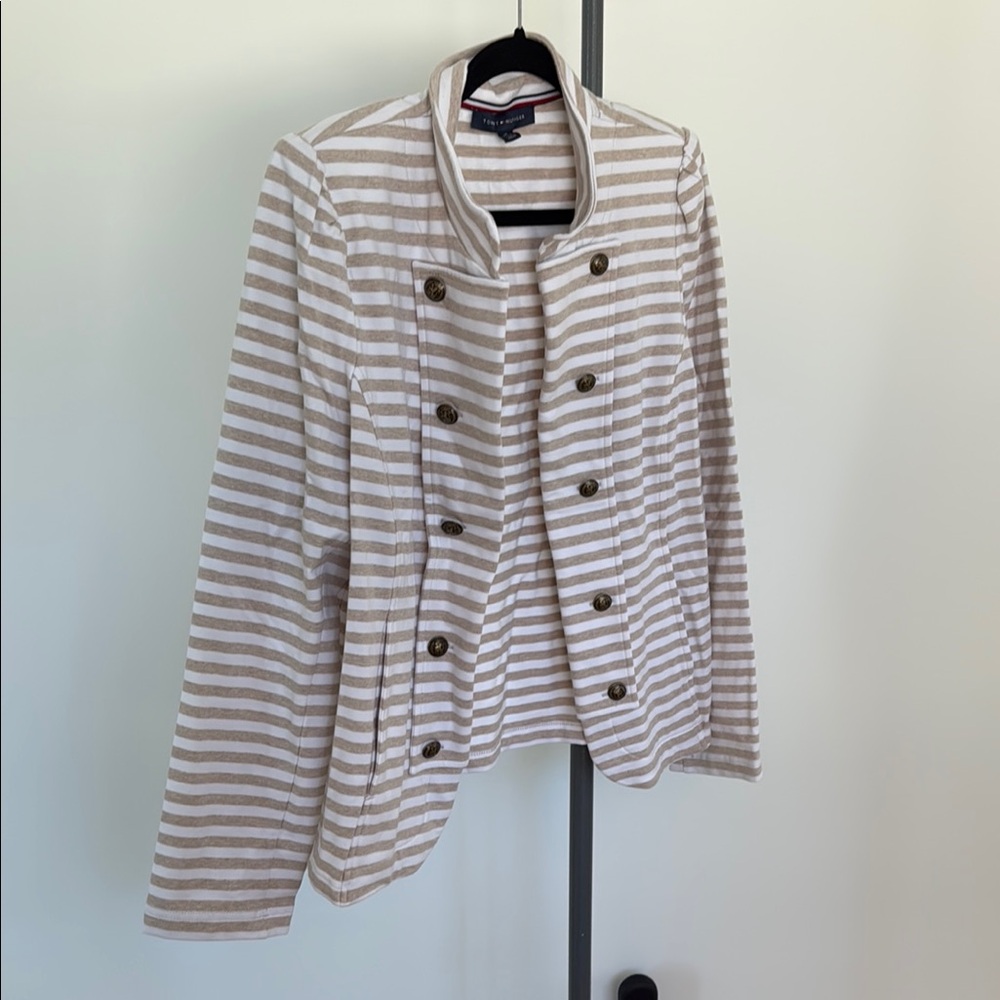 Tommy Hilfiger Cream and White Blazer Nautical Inspired